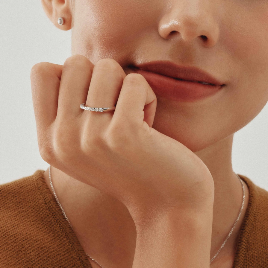 Elegant jewellery design close-up